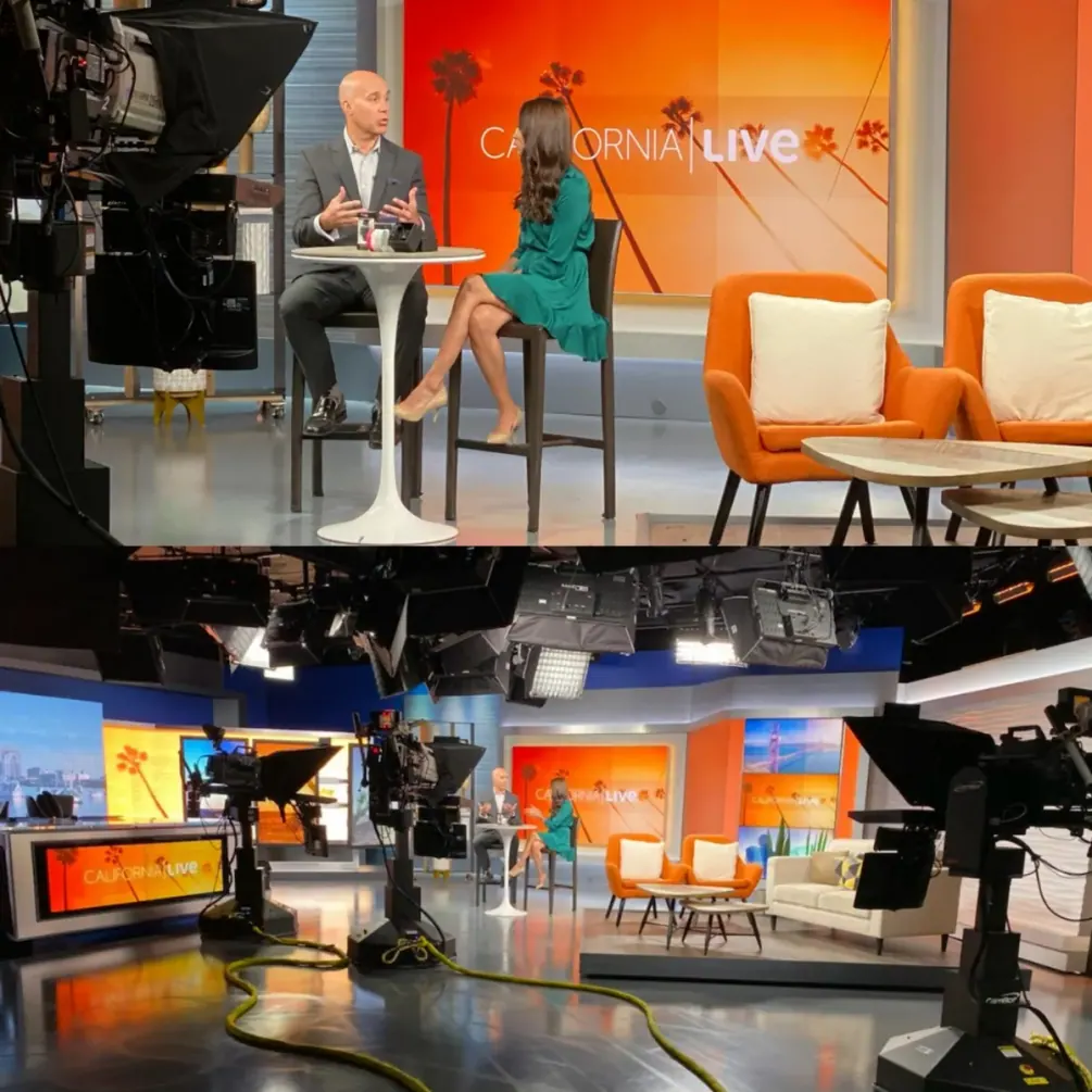 Elias Arjan on the California Live television set